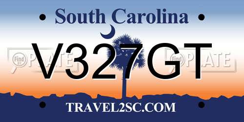 V327GT South Carolina License Plate