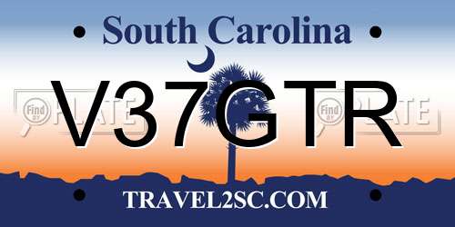 V37GTR South Carolina License Plate