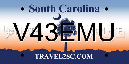V43EMU South Carolina License Plate