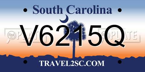 V6215Q South Carolina License Plate