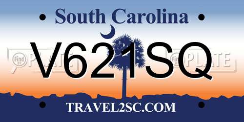 V621SQ South Carolina License Plate