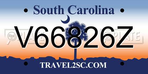 V66826Z South Carolina License Plate