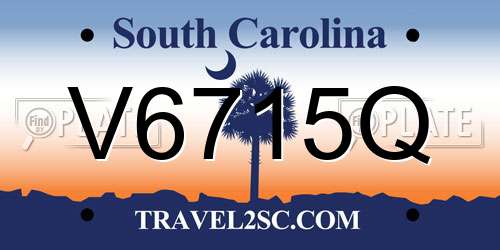 V6715Q South Carolina License Plate