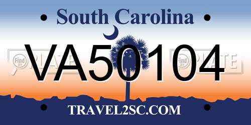 VA50104 South Carolina License Plate