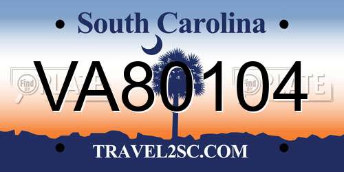 VA80104 South Carolina License Plate
