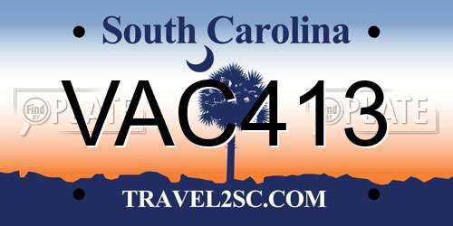 VAC413 South Carolina License Plate