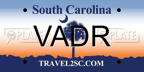 VADR South Carolina License Plate