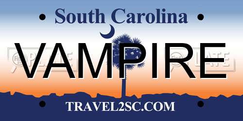 VAMPIRE South Carolina License Plate