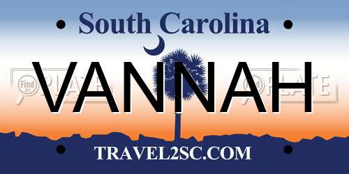 VANNAH South Carolina License Plate