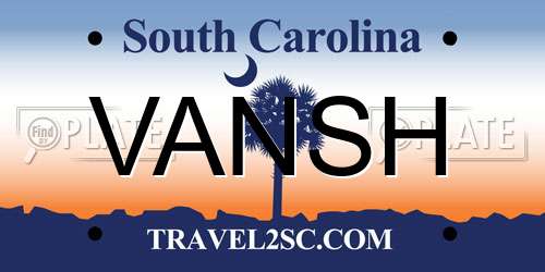 VANSH South Carolina License Plate