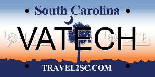 VATECH South Carolina License Plate