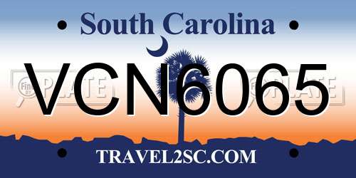 VCN6065 South Carolina License Plate