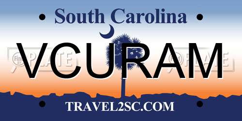 VCURAM South Carolina License Plate