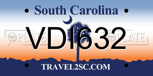 VDI632 South Carolina License Plate