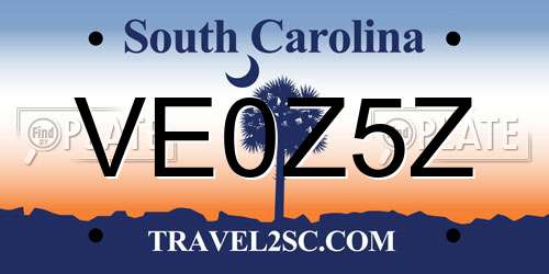 VE0Z5Z South Carolina License Plate