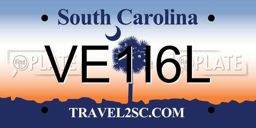 VE1I6L South Carolina License Plate