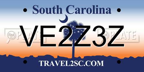 VE2Z3Z South Carolina License Plate