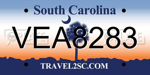 VEA8283 South Carolina License Plate
