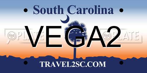 VEGA2 South Carolina License Plate