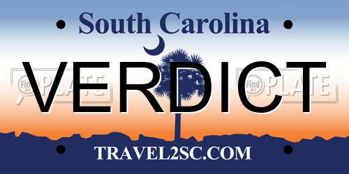 VERDICT South Carolina License Plate