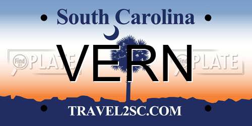 VERN South Carolina License Plate