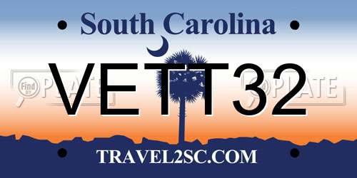 VETT32 South Carolina License Plate