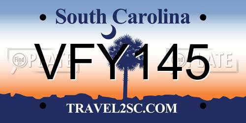 VFY145 South Carolina License Plate