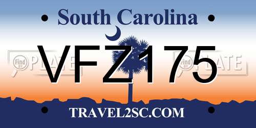 VFZ175 South Carolina License Plate