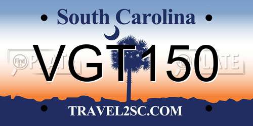 VGT150 South Carolina License Plate