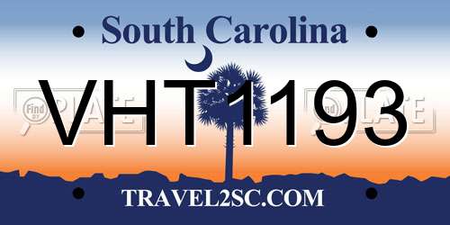 VHT1193 South Carolina License Plate