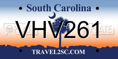 VHV261 South Carolina License Plate