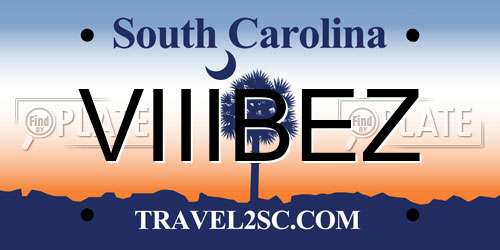 VIIIBEZ South Carolina License Plate