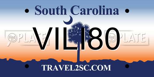 VILI80 South Carolina License Plate