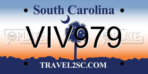 VIV979 South Carolina License Plate