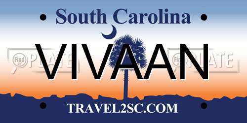 VIVAAN South Carolina License Plate