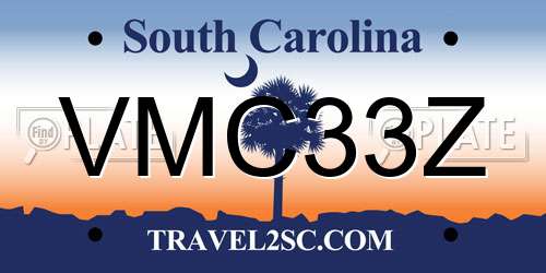 VMC33Z South Carolina License Plate