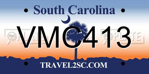 VMC413 South Carolina License Plate