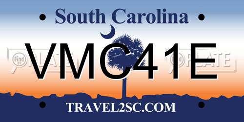 VMC41E South Carolina License Plate