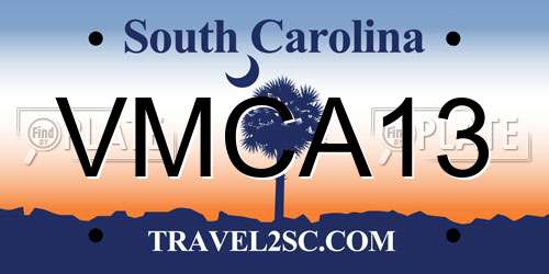 VMCA13 South Carolina License Plate