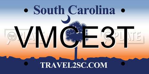 VMCE3T South Carolina License Plate