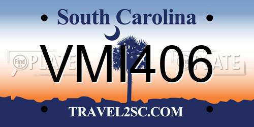 VMI406 South Carolina License Plate