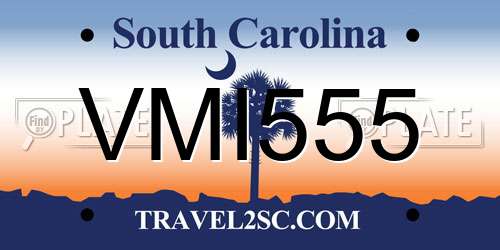 VMI555 South Carolina License Plate