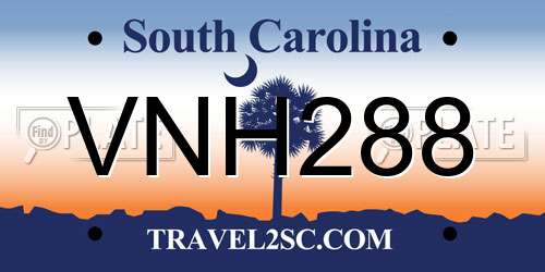 VNH288 South Carolina License Plate