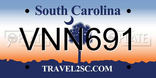VNN691 South Carolina License Plate