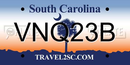 VNQ23B South Carolina License Plate