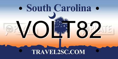 VOLT82 South Carolina License Plate
