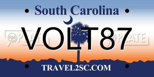 VOLT87 South Carolina License Plate