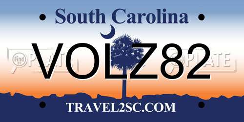 VOLZ82 South Carolina License Plate