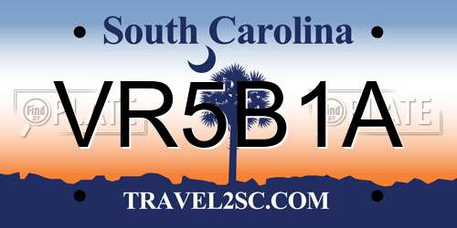 VR5B1A South Carolina License Plate