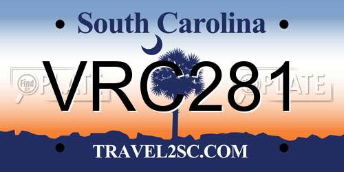 VRC281 South Carolina License Plate